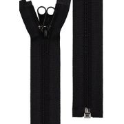 Молния спираль тип 5 разъемная однозамковая черная 2-х язычковая 180 см Арт 85.042541