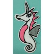 Термоаппликация. термонашивка Единорог морской конек 10 см Арт 15.1223