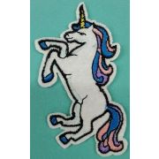 Термоаппликация, термонашивка Единорог на дыбах 8 см Арт 17.1223