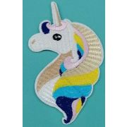 Термоаппликация, термонашивка Единорог Цветной 11 см Арт 27.1223