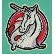 Термоаппликация, термонашивка Единорог Белый 9 см Арт 27.1223