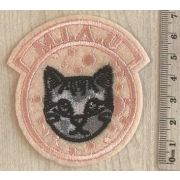 Термоаппликация Кот M.I.A.U 7 см Арт 40.1223