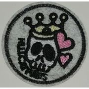 Термоаппликация Череп в короне 6 см Арт 40.1223