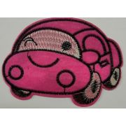 Термоаппликация, термонашивка Автомобиль розовый 7 см Арт 20.0424