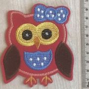 Термоаппликация Сова с бантом 9.5 см Арт 50.1223