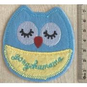 Термоаппликация Сова в желтом фартуке 7.5 см Арт 35.1223