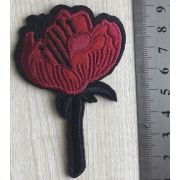 Термоаппликация, термонашивка Роза 8.5 см Арт 25.1223