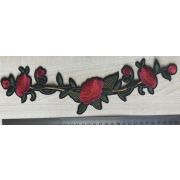 Термоаппликация, термонашивка Розы на ветке 28 см Арт 150.1223