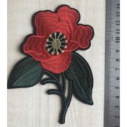 Термоаппликация, термонашивка Мак 13.5 см 80.1223