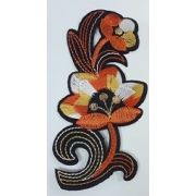 Термоаппликация, термонашивка Цветочек с волной Арт 40.1223