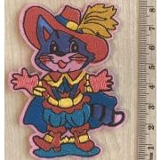 Термоаппликация, термонашивка Кот в сапогах 8 см Арт 22.1223