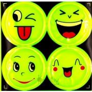 Аппликация самоклеящаяся светоотражающая Смайл диаметр 60 мм Арт 24.112360(У)