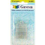Иглы для шитья ручные Гамма  N-005 16 шт в блистере Арт 64.112345(10)