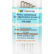 Иглы запасные для валяния (фелтинга) FN-009 5 шт №38, тип «трёхлучевая звезда» Арт 220.082441(10)