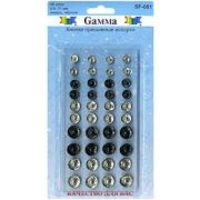 Кнопка пришивная металл «Gamma»  диаметр 7-12 мм 40 шт Арт 185.012550(10)(Ел 195)