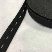 Резинка эластичная с отверстиями для пуговиц бабина Арт 380.0625100