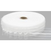 Лента шторная 40 мм органза прозрачная 100 м Турция Арт 720.102260