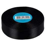 113 Лента атласная 2.5 см 33 метра черный Арт 170.092340