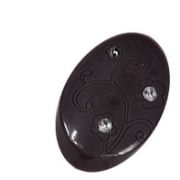 Пуговица пальтовая, шубная EL 0052 черная 43 мм Арт 145.092339