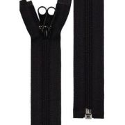 Молния спираль тип 5 разъемная однозамковая черная 2-х язычковая 240 см Арт 110.042545