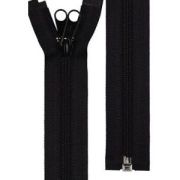 Молния спираль тип 5 разъемная однозамковая черная 2-х язычковая 220 см Арт 110.042543