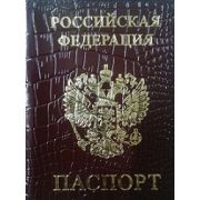 Обложка на паспорт с золотым гербом крокодил Арт 140.112355