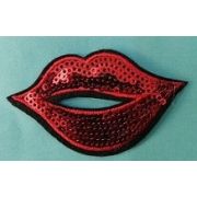 Термоаппликация с пайетками Губы  7*4 см Арт 32.122360(ЗР)