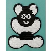 Термоаппликация с пайетками Мишка  11*8 см Арт 50.1223