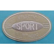 Термоаппликация, термонашивка SPORT овал 7.5*4.5 см Арт 32.1223