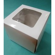 Коробка белая самосборная с прозрачной крышкой 10.0*10.0*10.0 см Арт 53.022432