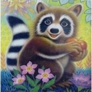 Алмазная мозаика DIY  «Енот» 20*20 см 14 цветов  Арт 280.042440