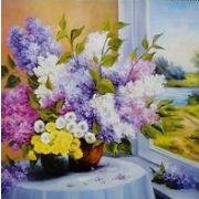 Алмазная мозаика «Цветы» 30*30 см 23 цвета  Арт 450.042440