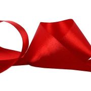104 Лента атласная двухсторонняя 5 см 33 метра т. красный Арт 400.112441(1)