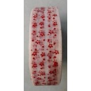 Лента капроновая белая с рисунком 25 мм  упаковка Арт 130.112362(Сам)