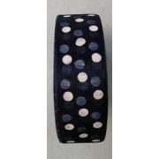 Лента капроновая синяя в горошек 25 мм  упаковка Арт 130.112362(Сам)