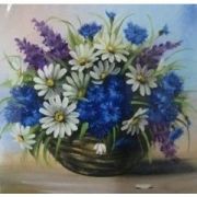 Алмазная мозаика DIY  «Цветы» 20*20 см 19 цветов  Арт 280.042440