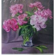 Алмазная мозаика DIY  «Цветы в вазе» 20*20 см 21 цвет  Арт 280.042440