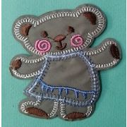 Термоаппликация, термонашивка Мишка плясунья 8*10 см Арт 16.102460