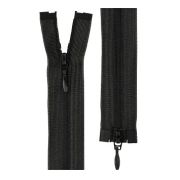 Молния Спираль разъемная плательная пластик 70 см двухзамковая черная Арт 65.082557(Ел70)